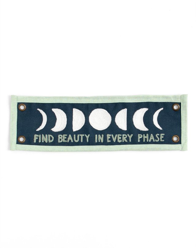 Find Beauty Embroidered Canvas Banner, 2 of 4