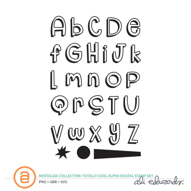 Totally Cool Alpha 4×6 Digital Stamp Set, 1 of 1