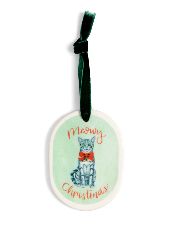 Meowy Christmas Cat Holiday Ornament, 2 of 2