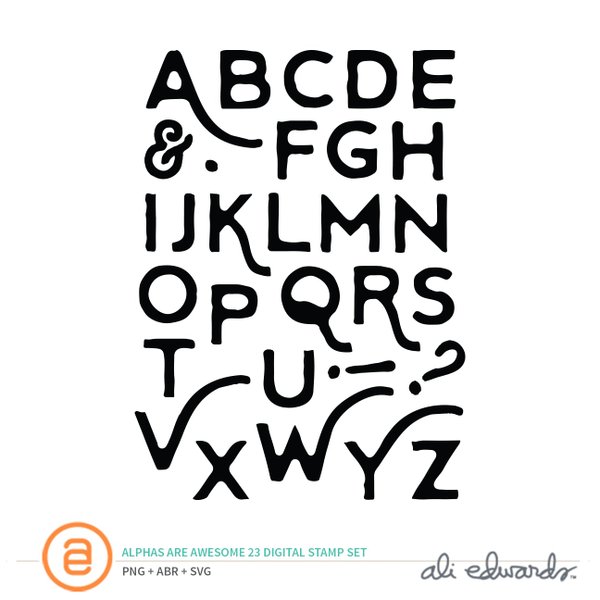 Alphas Are Awesome #23 Digital Stamp Set, 1 of 1