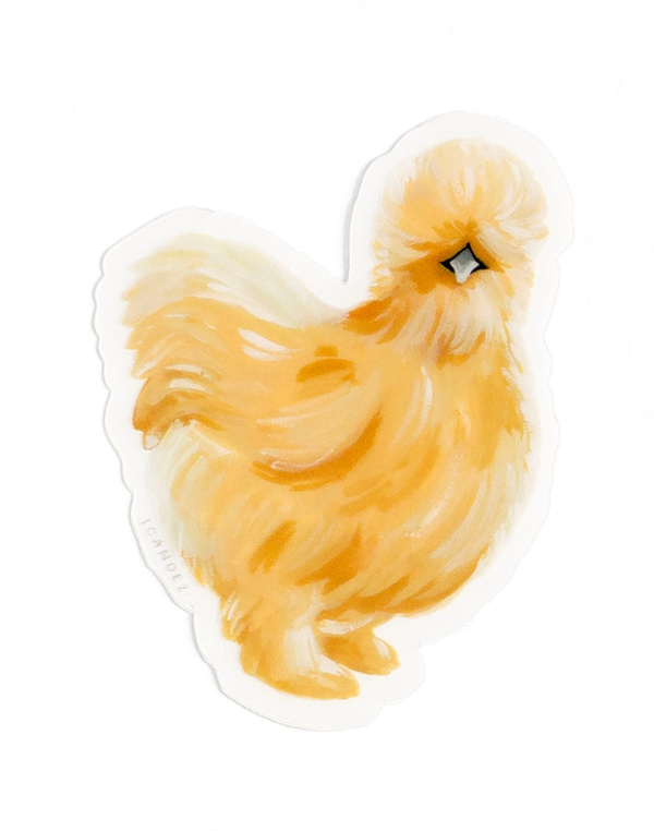 Silky Chicken Clear Decal Sticker, 3 of 3
