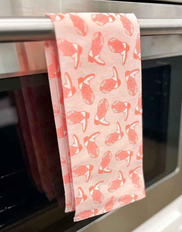 Western Cowgirl Boots Tea Towel, 1 of 3