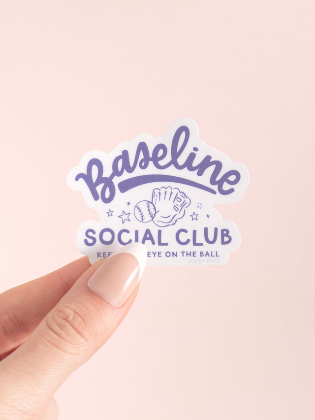 Baseline Social Club Baseball Decal Sticker, 2 of 3