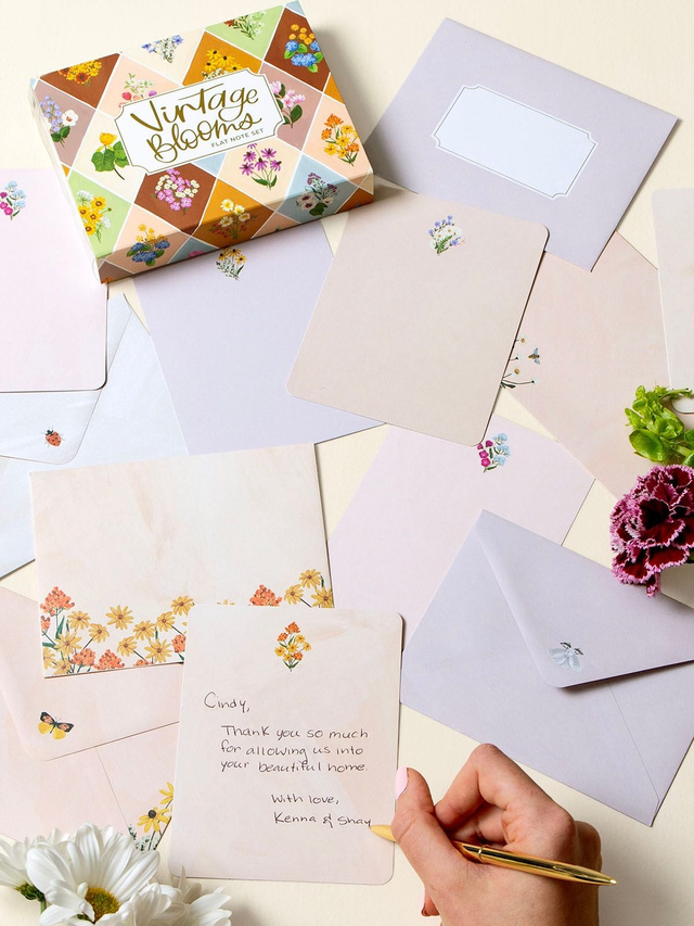 Vintage Blooms Floral Flat Note Set, 2 of 4