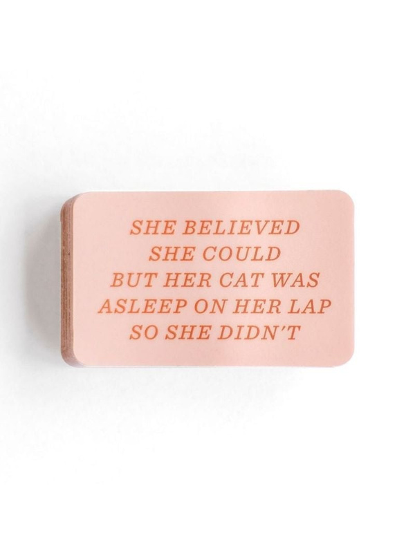 But Her Cat Was Asleep Decal Sticker, 1 of 2