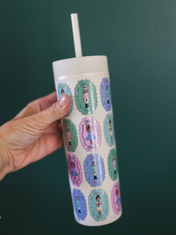 The Nutcracker Christmas 16oz Skinny Acrylic Tumbler - Cream, 1 of 3