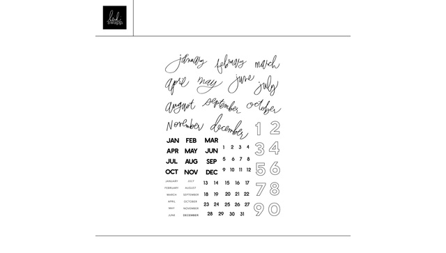 Digital 6×8 Calendar Creator Stamp Set, 1 of 1