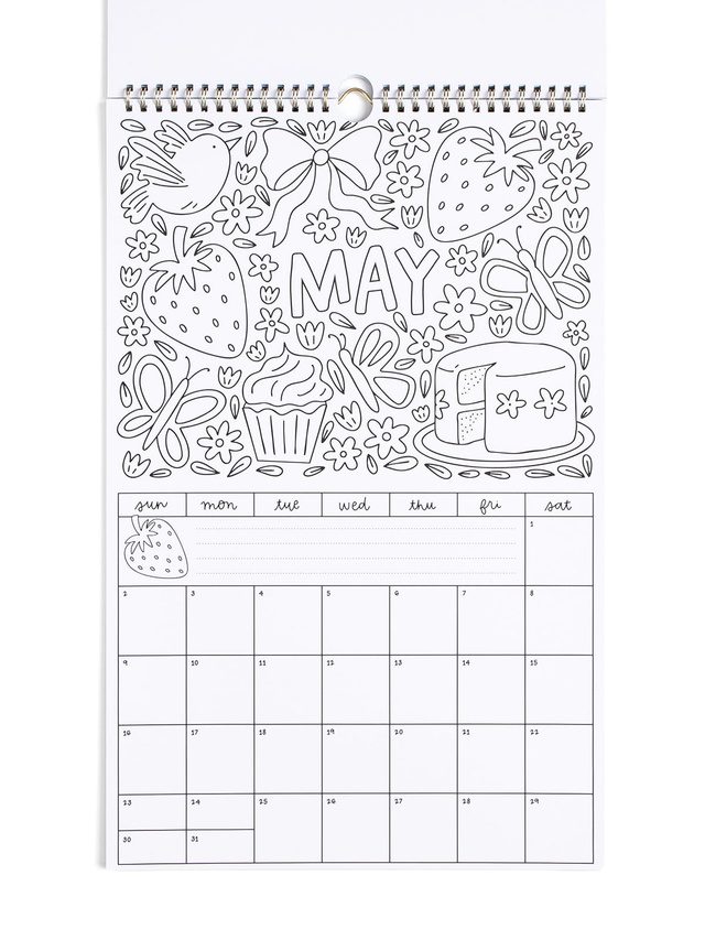 Color & Plan 2027 Spiral Hanging Wall Calendar, 8 of 9