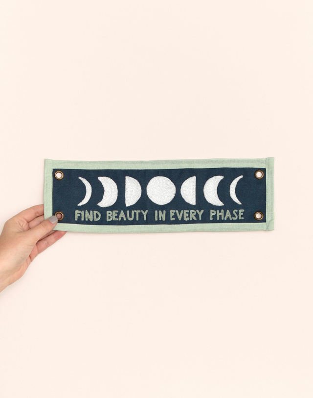 Find Beauty Embroidered Canvas Banner, 4 of 4