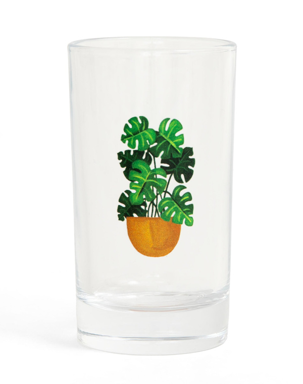 Monstera Plant Mini Juice Glass, 2 of 2
