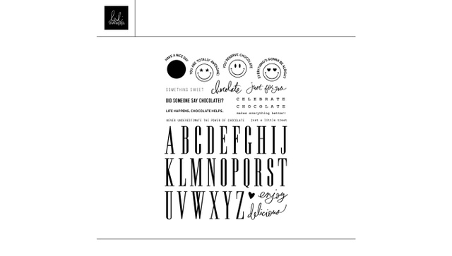 Digital Life Happens, Chocolate Helps 6×8 Stamp Set, 1 of 1