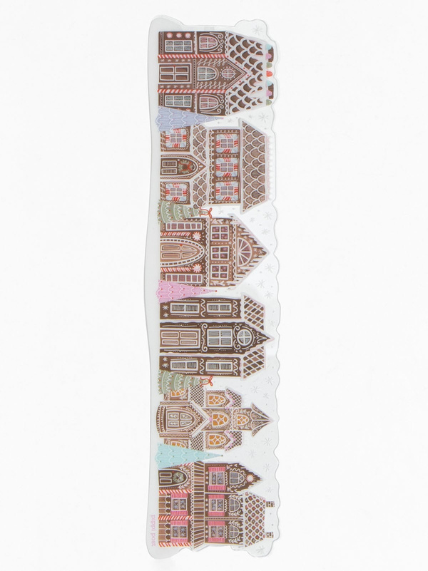 Gingerbread Village Christmas Transparent Bookmark, 4 of 4