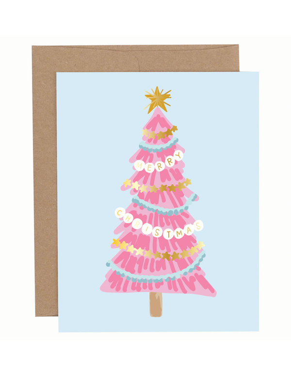 Merry Christmas Friendship Bracelet Greeting Card, 1 of 1