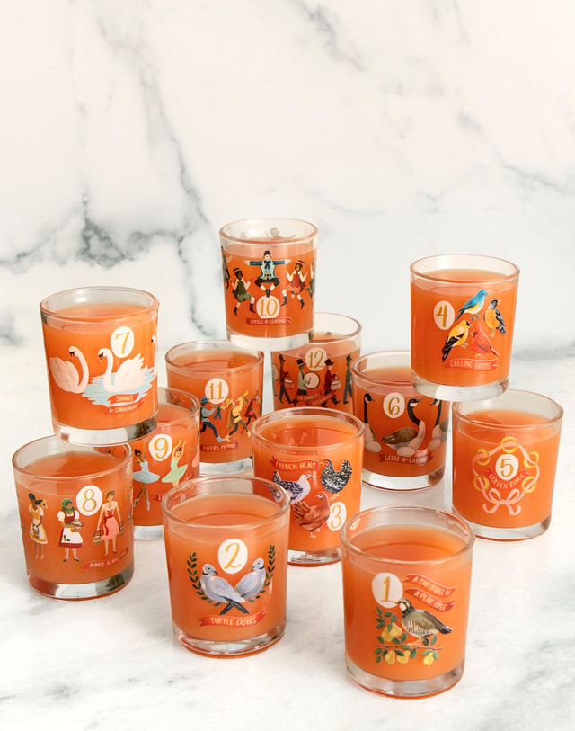 12 Days Of Christmas 7.5oz Short Juice Glass Set, 1 of 2