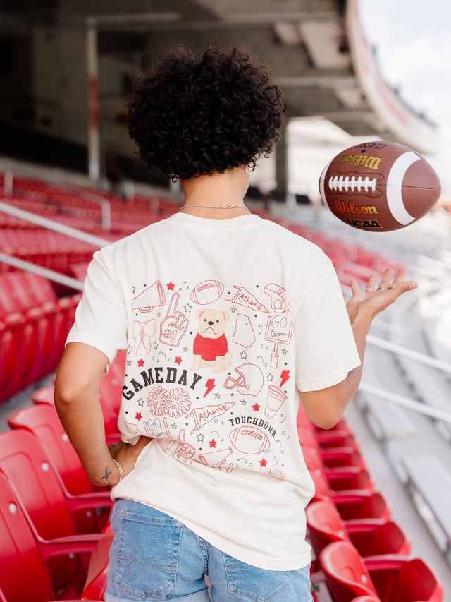 Athens Football Game Day Tee - Ivory, 4 of 7