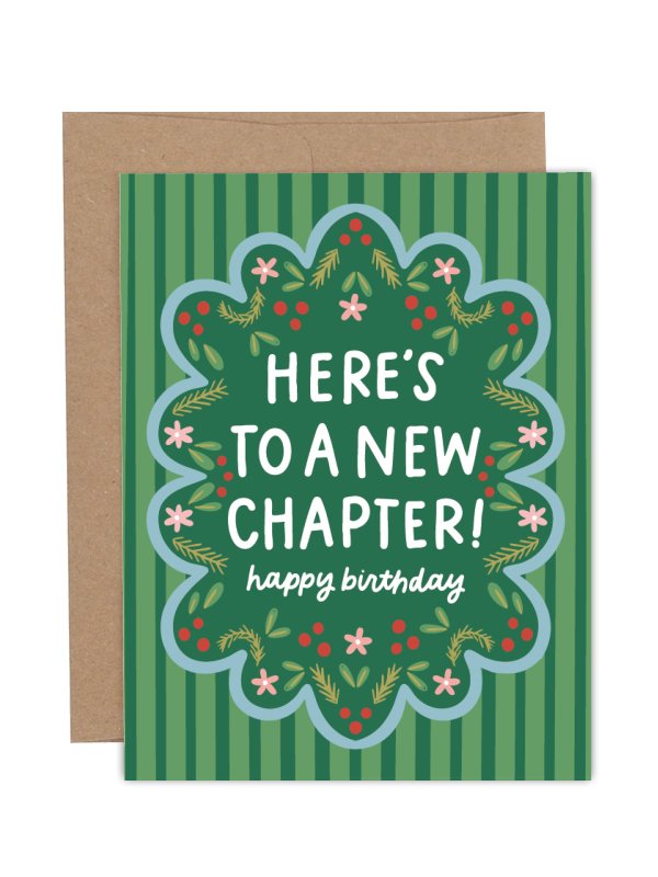 New Chapter Happy Birthday Greeting Card, 1 of 1