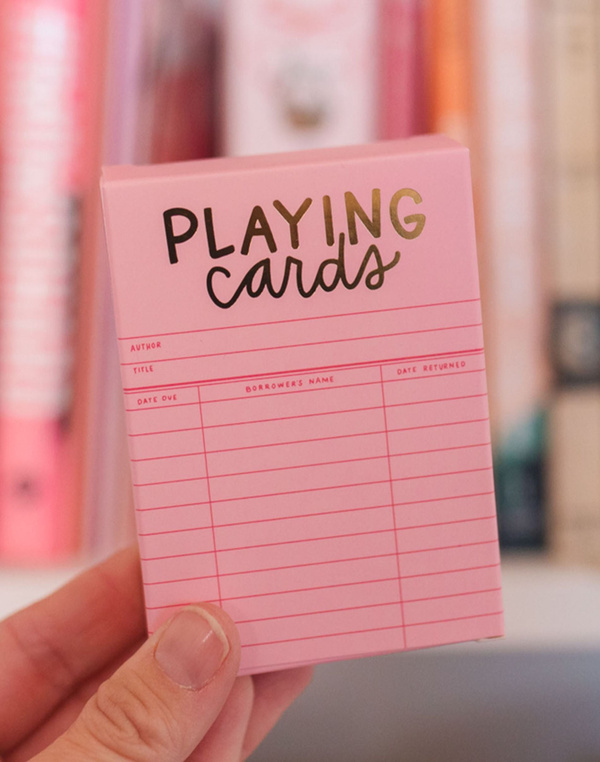 Pink Library Card Deck Of Playing Cards, 1 of 7