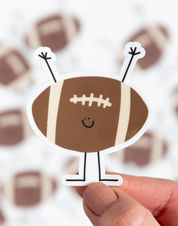 Football Doodle Friend Decal Sticker, 1 of 3