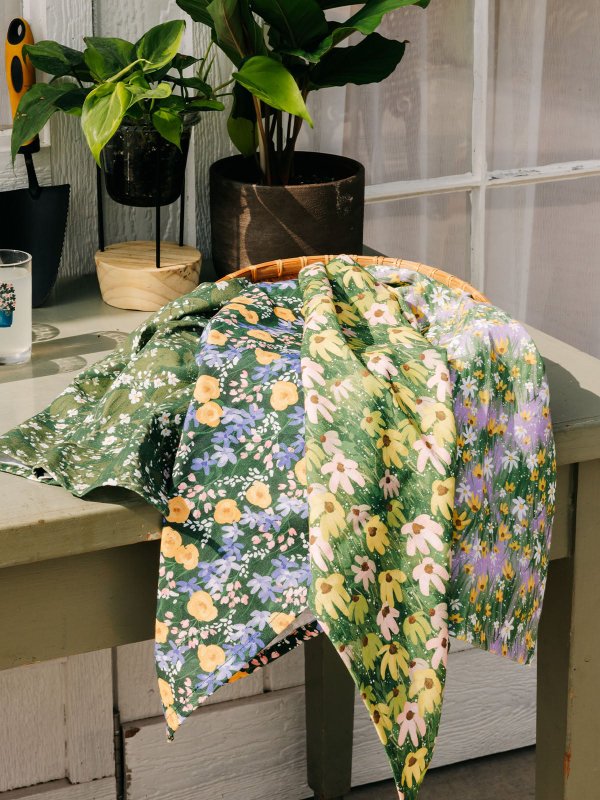 Painted Florals Kitchen Tea Towel Set, 2 of 6