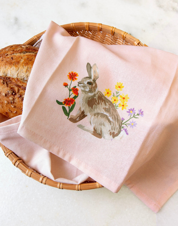 Wildflower Bunny Kitchen Towel, 2 of 5