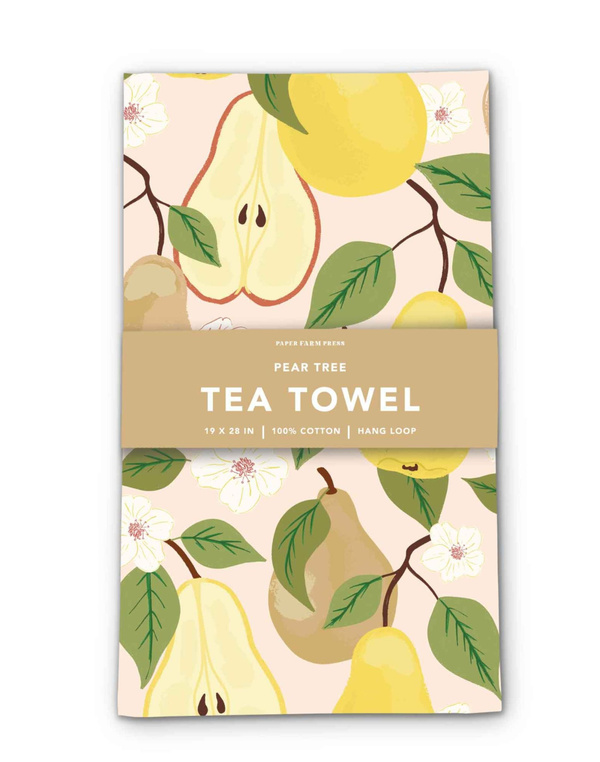 Pear Tree Tea Towel, 1 of 4