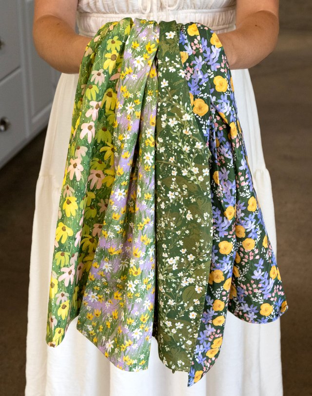 Painted Florals Kitchen Tea Towel Set, 1 of 5