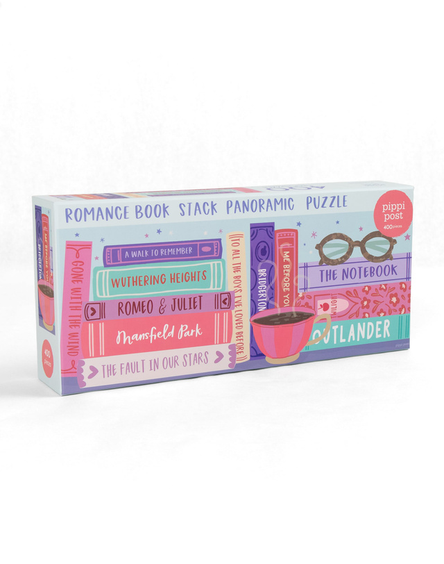 Romance Novels Bookshelf - 400 Piece Panoramic Jigsaw Puzzle, 1 of 7