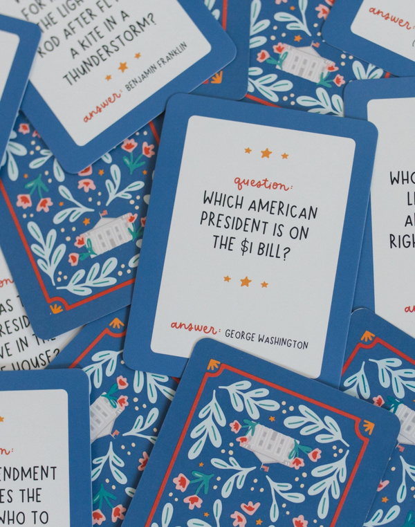 USA Trivia Game - Deck of Cards + Storage Tin, 5 of 8