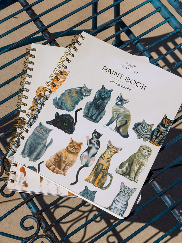 Feline Friends Cats Learn-To-Paint Gouache Paint Book, 1 of 7