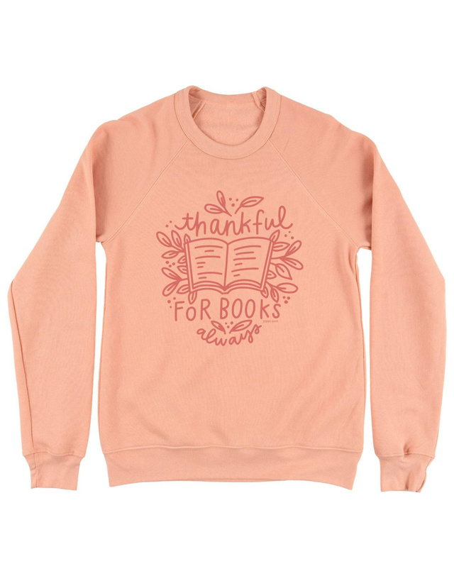 Thankful for Books Sweatshirt - Peach, 3 of 3
