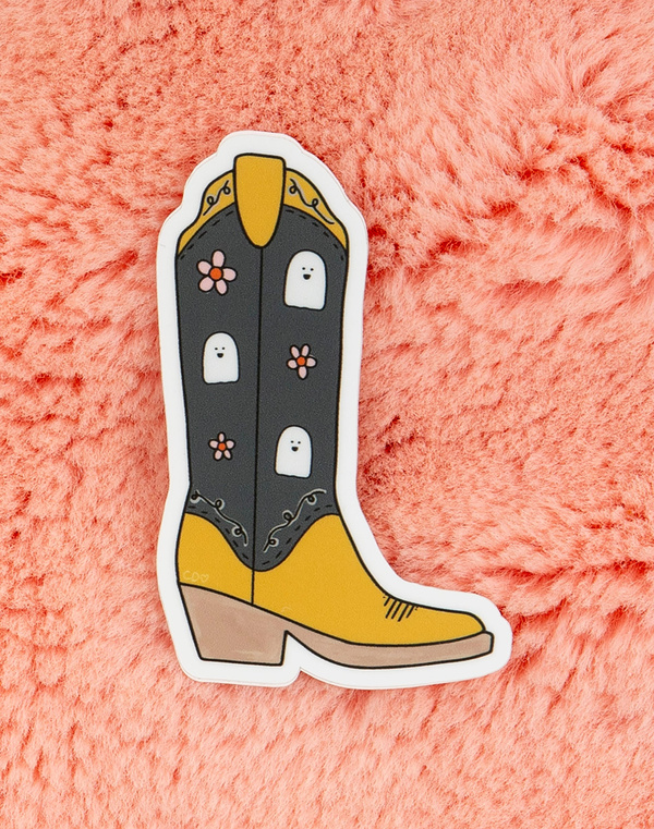 Spooky Cowgirl Boot Decal Sticker, 3 of 3