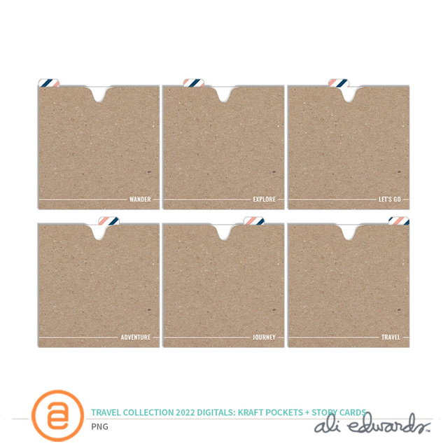 Travel Collection 2022 Digital Kraft Pockets + Story Cards, 1 of 1