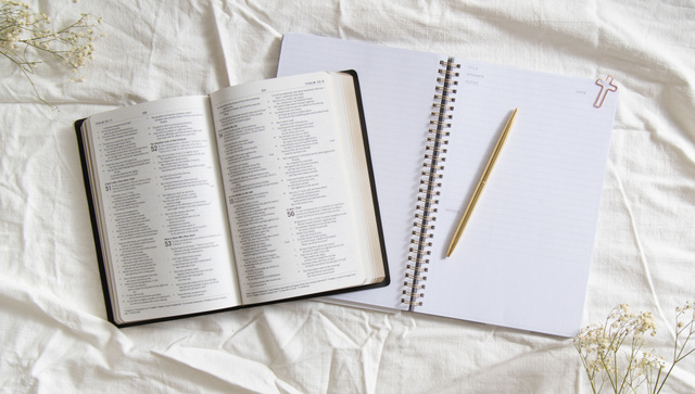 Black Bible Study Spiral Notebook with Reference Maps, 8 of 9