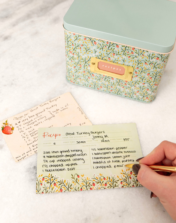 Strawberry Meadow Recipe Cards - Set of 50, 4 of 6