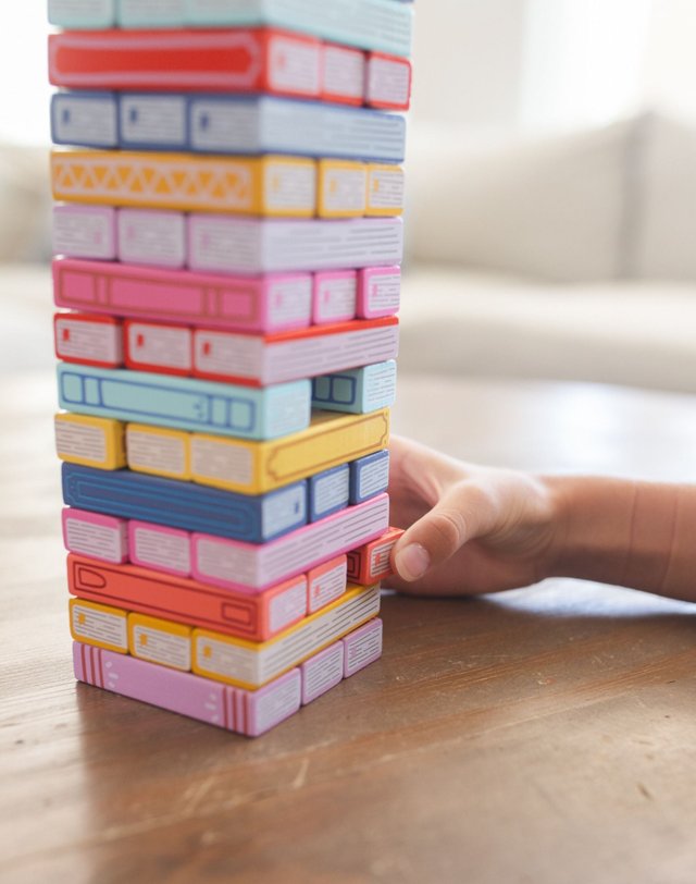 Tumbling Book Stack - Wooden Block Stacking & Balance Game, 3 of 8