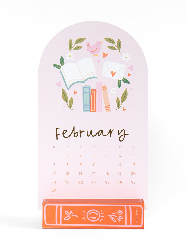 Book Lover's 2027 Mini Desk Calendar with Wooden Block, 7 of 10