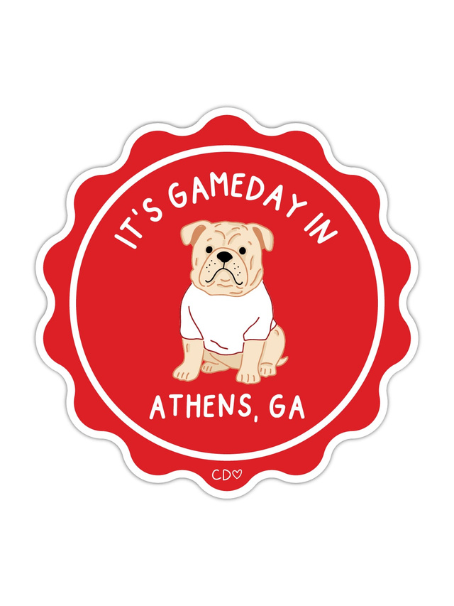 Athens Football Game Day Mascot Decal Sticker, 2 of 4