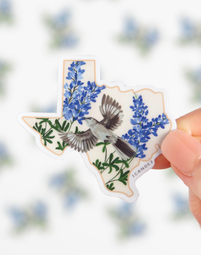 Birds & Blooms Texas Decal Sticker, 2 of 5