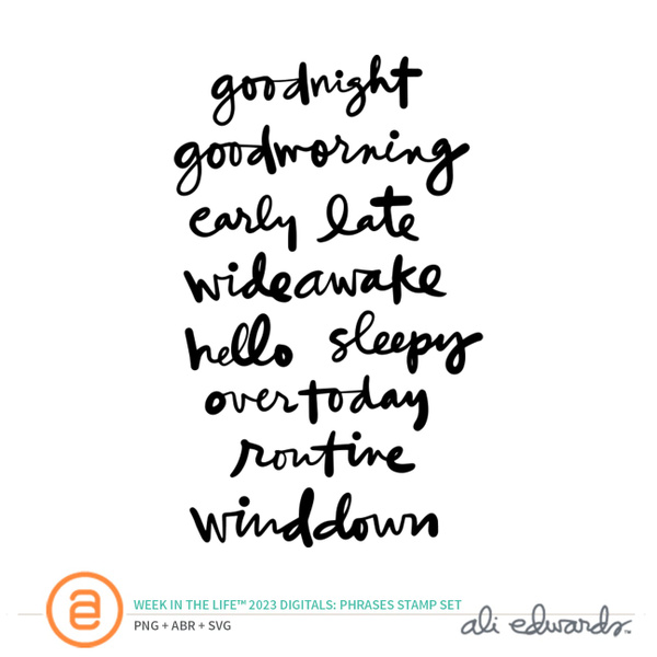 Week In The Life™ 2023 Phrases Digital Stamp Set, 1 of 1