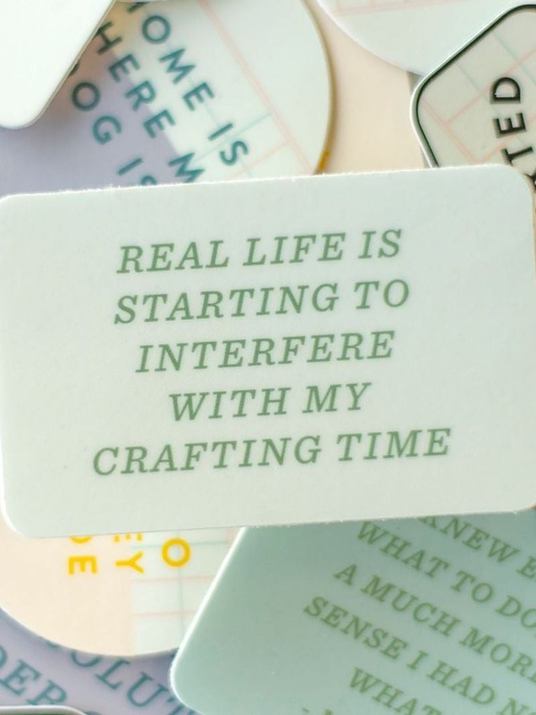 Real Life Is Starting To Interfere Decal Sticker, 2 of 2