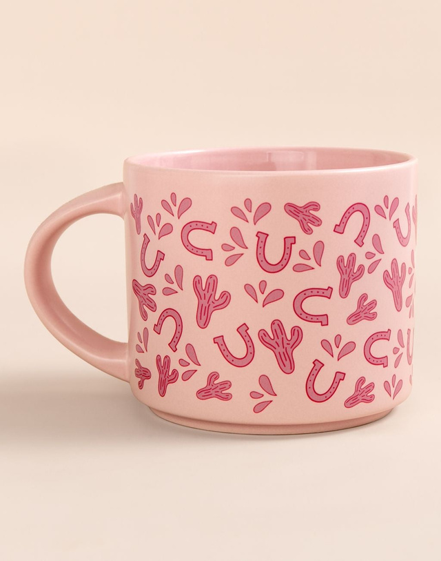 Western Icons Ceramic Mug - Pink, 1 of 2