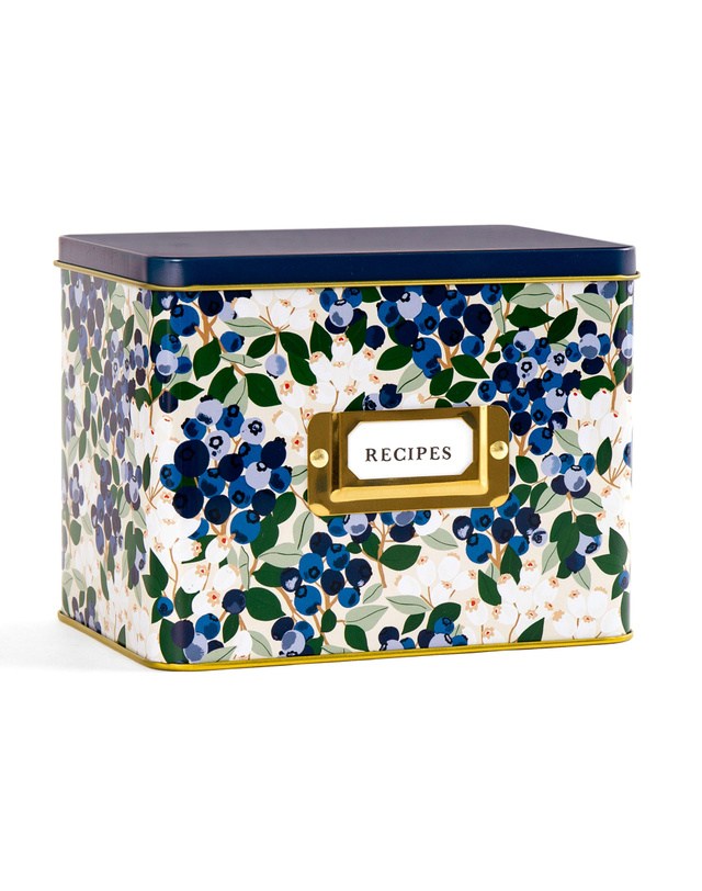Blueberry Field Tin Recipe Box, 6 of 6