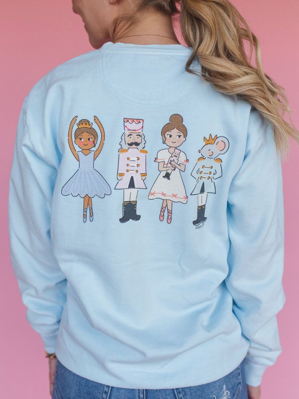 The Nutcracker Season Christmas Sweatshirt - Hydrangea, 1 of 6