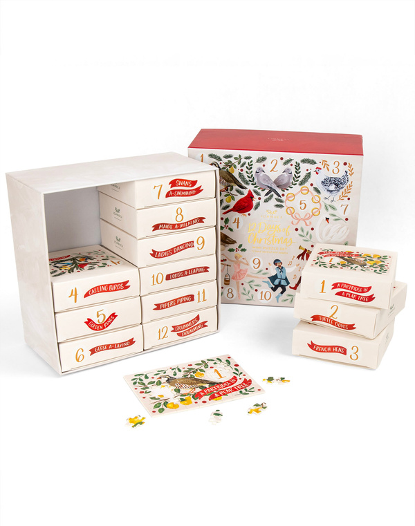 12 Days of Christmas - 50 Piece Mini Holiday Jigsaw Puzzles - Set of 12, 3 of 7