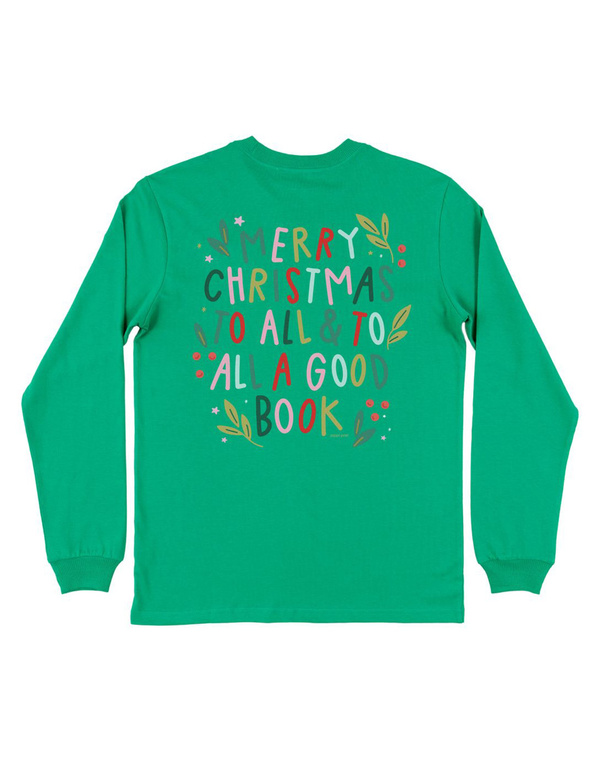 To All A Good Book Long-Sleeve Tee - Kelly Green, 3 of 4
