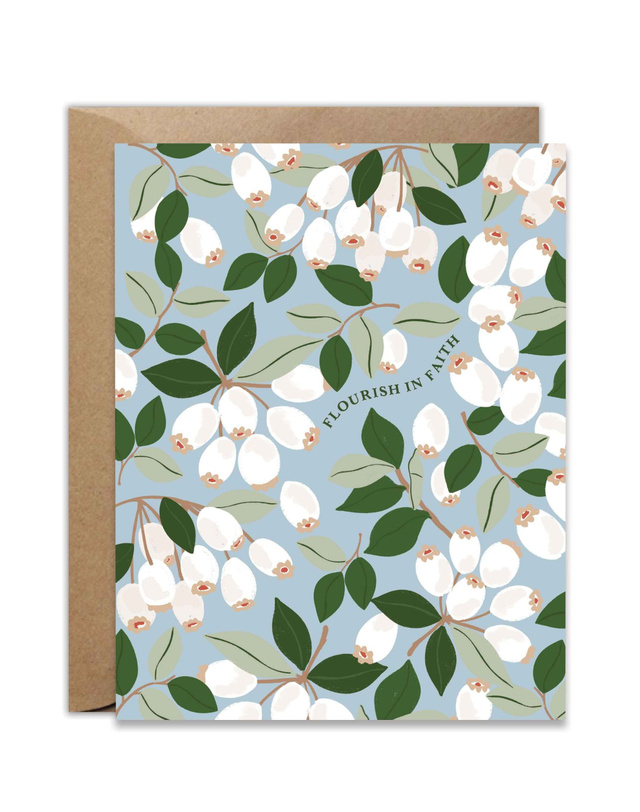 Flourish In Faith Flower Garden Greeting Card, 1 of 1