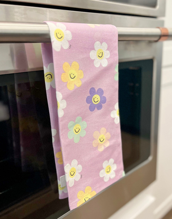 Happy Daisy Tea Towel, 1 of 3