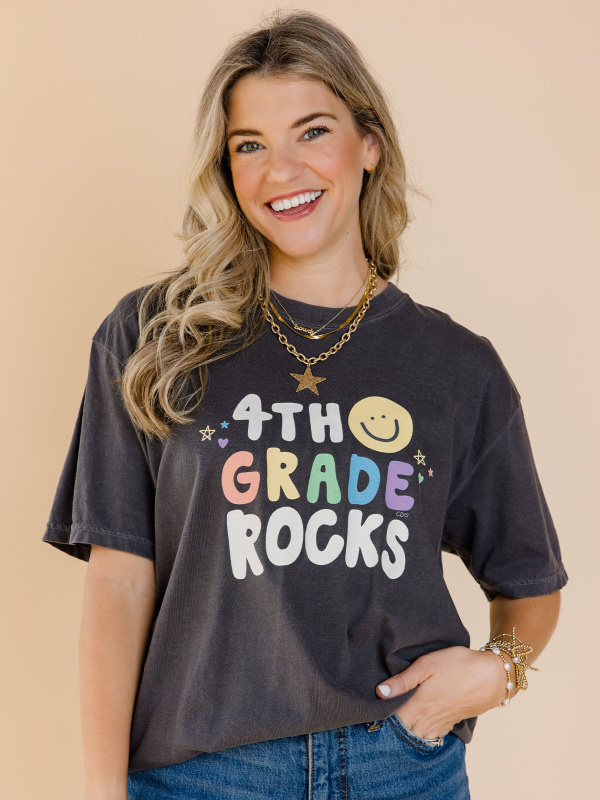 4th Grade Rocks Tee - Pepper, 1 of 4