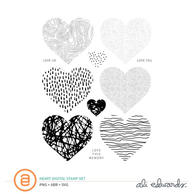 Heart Digital Stamp Set, 1 of 1