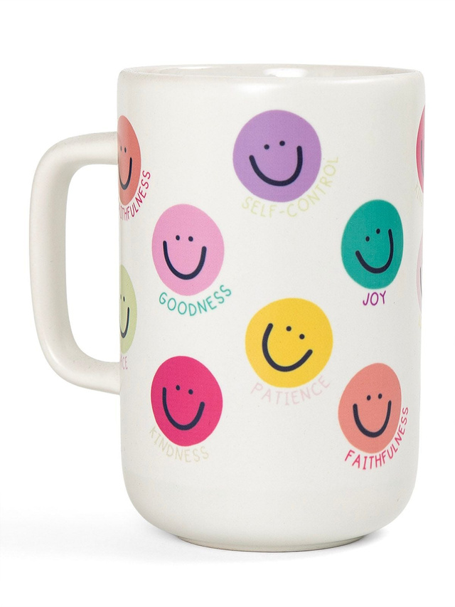 Smiley Fruits of the Spirit Faith-Inspired Tall Ceramic Mug, 2 of 3